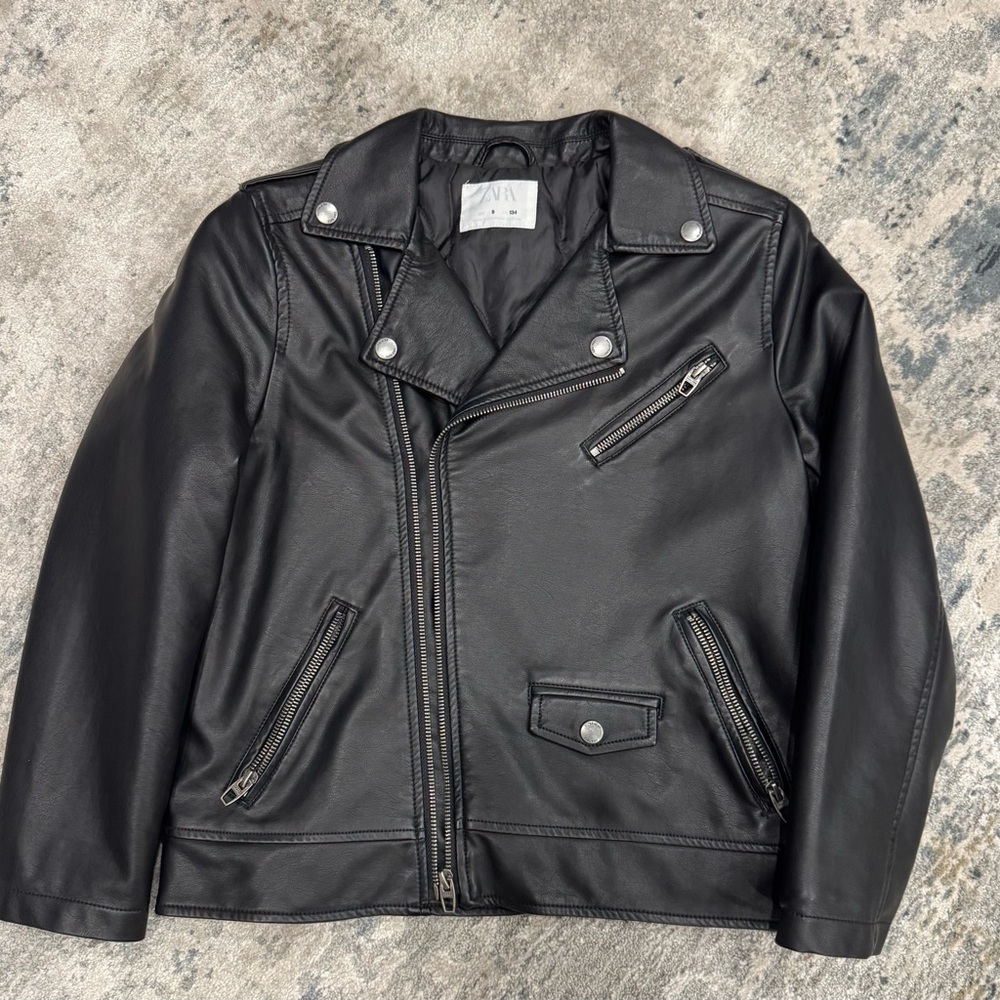 Zara Kids Black Biker Jacket